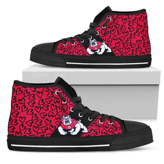 Perfect Cross Color Absolutely Nice Fresno State Bulldogs High Top Shoes