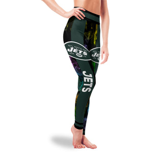 Mysterious Smoke Colors New York Jets Leggings