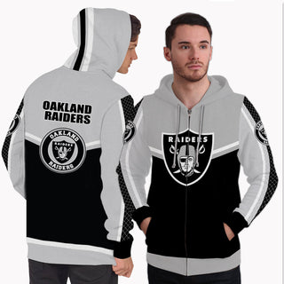 Fashion Gorgeous Fitting Oakland Raiders Zip Hoodie