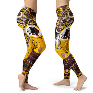 New Boho Washington Redskins Leggings With Fantastic Art