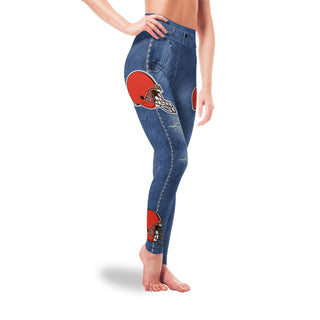 Amazing Blue Jeans Cleveland Browns Leggings