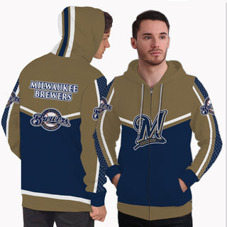 Fashion Gorgeous Fitting Milwaukee Brewers Zip Hoodie