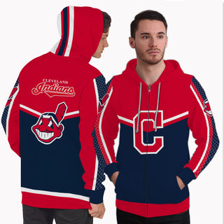 Fashion Gorgeous Fitting Cleveland Indians Zip Hoodie