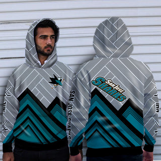 Black Cross Line San Jose Sharks Hoodie