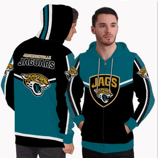 Fashion Gorgeous Fitting Jacksonville Jaguars Zip Hoodie