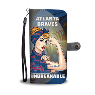 Beautiful Girl Unbreakable Go Atlanta Braves Wallet Phone Case
