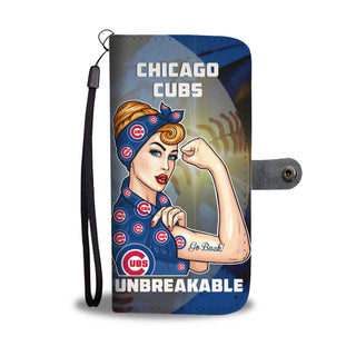Beautiful Girl Unbreakable Go Chicago Cubs Wallet Phone Case