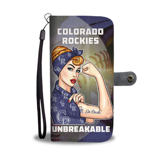 Beautiful Girl Unbreakable Go Colorado Rockies Wallet Phone Case