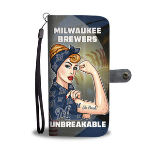 Beautiful Girl Unbreakable Go Milwaukee Brewers Wallet Phone Case