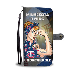 Beautiful Girl Unbreakable Go Minnesota Twins Wallet Phone Case