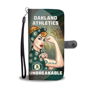 Beautiful Girl Unbreakable Go Oakland Athletics Wallet Phone Case