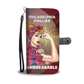 Beautiful Girl Unbreakable Go Philadelphia Phillies Wallet Phone Case