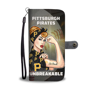 Beautiful Girl Unbreakable Go Pittsburgh Pirates Wallet Phone Case