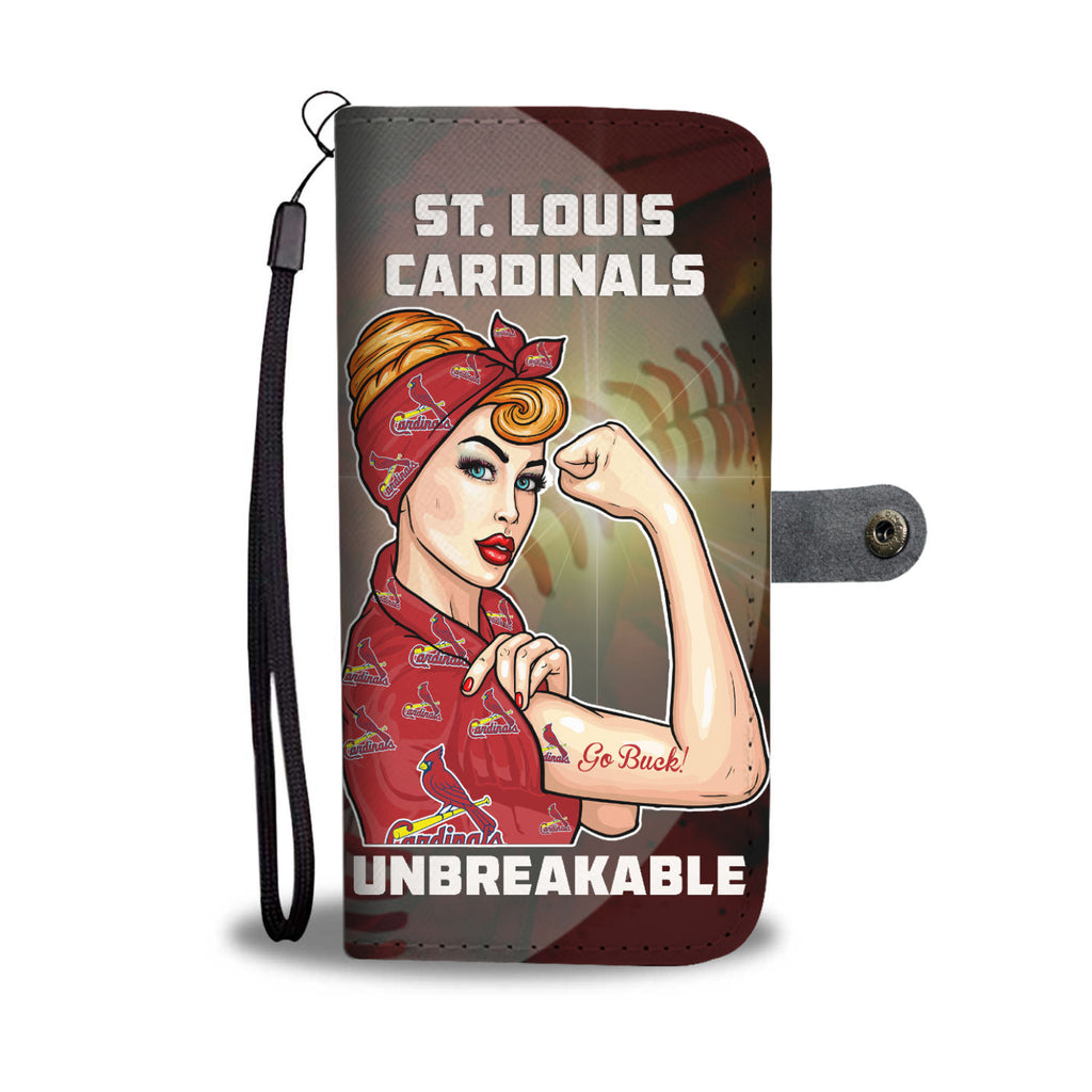 Beautiful Girl Unbreakable Go St. Louis Cardinals Wallet Phone