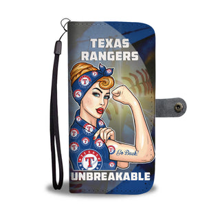 Beautiful Girl Unbreakable Go Texas Rangers Wallet Phone Case
