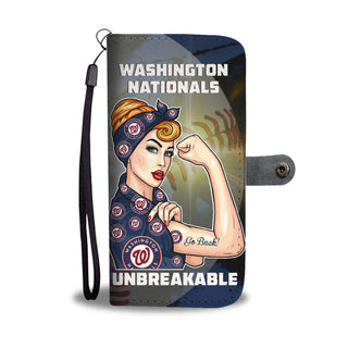 Beautiful Girl Unbreakable Go Washington Nationals Wallet Phone Case