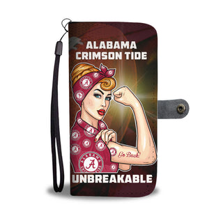 Beautiful Girl Unbreakable Go Alabama Crimson Tide Wallet Phone Case