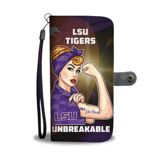 Beautiful Girl Unbreakable Go LSU Tigers Wallet Phone Case