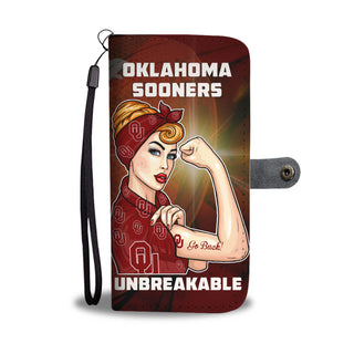 Beautiful Girl Unbreakable Go Oklahoma Sooners Wallet Phone Case