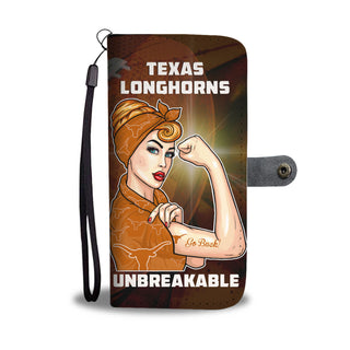 Beautiful Girl Unbreakable Go Texas Longhorns Wallet Phone Case