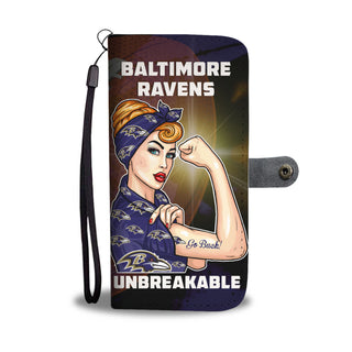 Beautiful Girl Unbreakable Go Baltimore Ravens Wallet Phone Case
