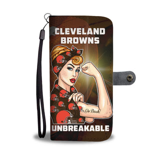 Beautiful Girl Unbreakable Go Cleveland Browns Wallet Phone Case