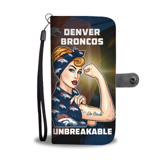 Beautiful Girl Unbreakable Go Denver Broncos Wallet Phone Case