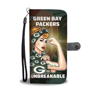 Beautiful Girl Unbreakable Go Green Bay Packers Wallet Phone Case