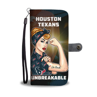 Beautiful Girl Unbreakable Go Houston Texans Wallet Phone Case