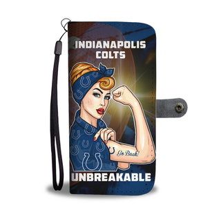 Beautiful Girl Unbreakable Go Indianapolis Colts Wallet Phone Case