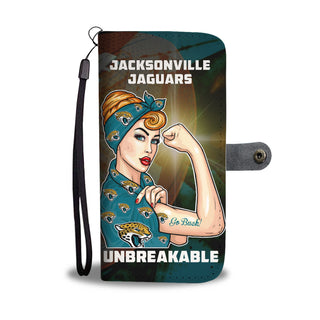 Beautiful Girl Unbreakable Go Jacksonville Jaguars Wallet Phone Case