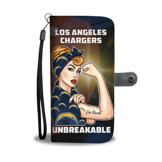 Beautiful Girl Unbreakable Go Los Angeles Chargers Wallet Phone Case