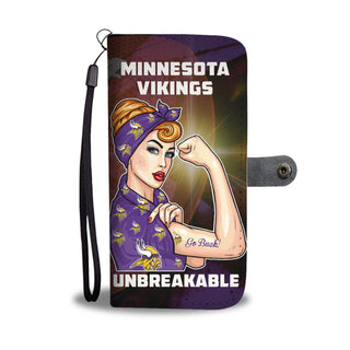 Beautiful Girl Unbreakable Go Minnesota Vikings Wallet Phone Case