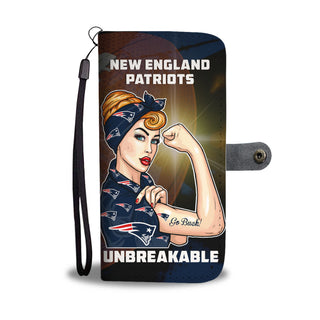 Beautiful Girl Unbreakable Go New England Patriots Wallet Phone Case