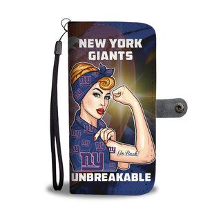 Beautiful Girl Unbreakable Go New York Giants Wallet Phone Case