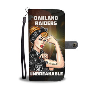 Beautiful Girl Unbreakable Go Oakland Raiders Wallet Phone Case