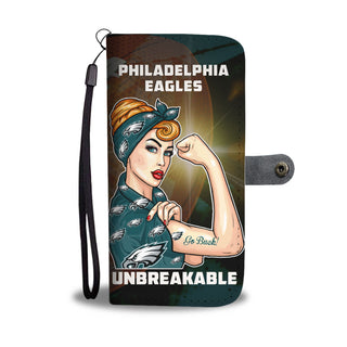 Beautiful Girl Unbreakable Go Philadelphia Eagles Wallet Phone Case