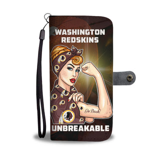 Beautiful Girl Unbreakable Go Washington Redskins Wallet Phone Case