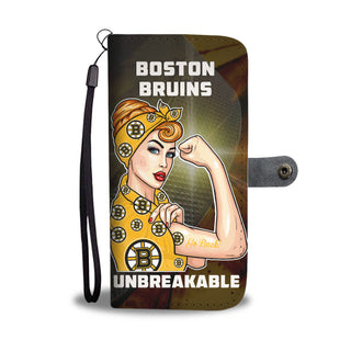 Beautiful Girl Unbreakable Go Boston Bruins Wallet Phone Case