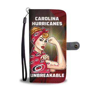 Beautiful Girl Unbreakable Go Carolina Hurricanes Wallet Phone Case