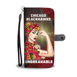 Beautiful Girl Unbreakable Go Chicago Blackhawks Wallet Phone Case
