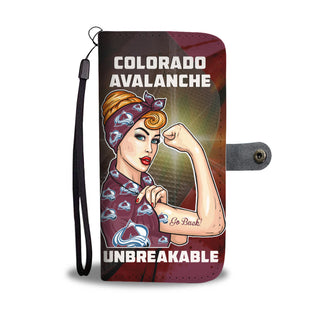 Beautiful Girl Unbreakable Go Colorado Avalanche Wallet Phone Case