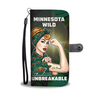 Beautiful Girl Unbreakable Go Minnesota Wild Wallet Phone Case