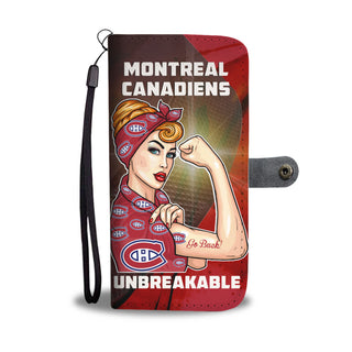 Beautiful Girl Unbreakable Go Montreal Canadiens Wallet Phone Case