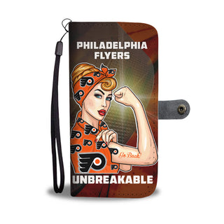 Beautiful Girl Unbreakable Go Philadelphia Flyers Wallet Phone Case