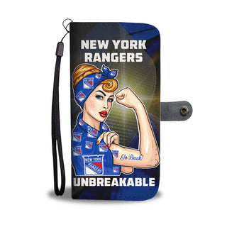 Beautiful Girl Unbreakable Go New York Rangers Wallet Phone Case
