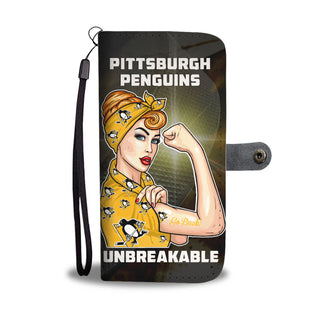 Beautiful Girl Unbreakable Go Pittsburgh Penguins Wallet Phone Case