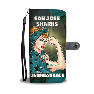 Beautiful Girl Unbreakable Go San Jose Sharks Wallet Phone Case