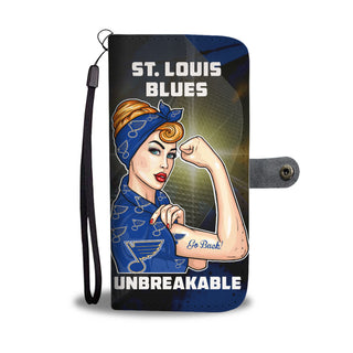 Beautiful Girl Unbreakable Go St. Louis Blues Wallet Phone Case
