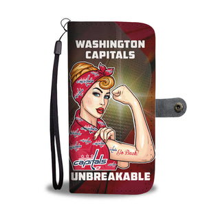 Beautiful Girl Unbreakable Go Washington Capitals Wallet Phone Case